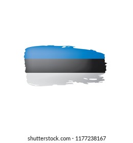 Estonia flag, vector illustration on a white background