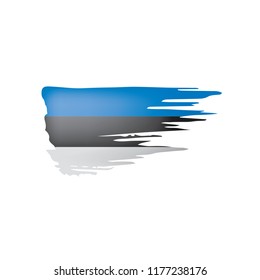 Estonia flag, vector illustration on a white background