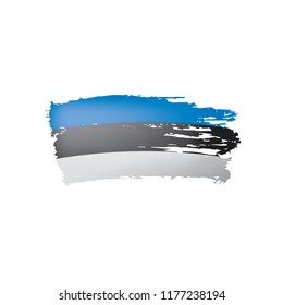 Estonia flag, vector illustration on a white background