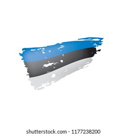 Estonia flag, vector illustration on a white background