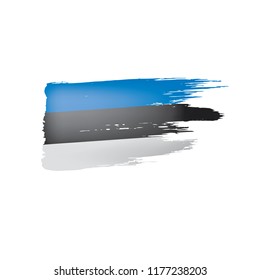 Estonia flag, vector illustration on a white background