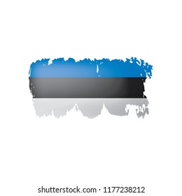 Estonia flag, vector illustration on a white background