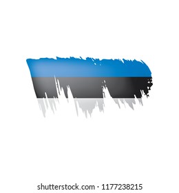 Estonia flag, vector illustration on a white background