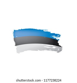 Estonia flag, vector illustration on a white background