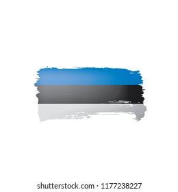Estonia flag, vector illustration on a white background