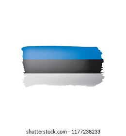 Estonia flag, vector illustration on a white background