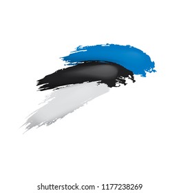 Estonia flag, vector illustration on a white background