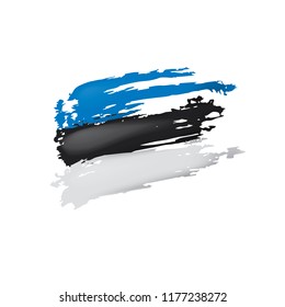 Estonia flag, vector illustration on a white background