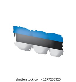 Estonia flag, vector illustration on a white background