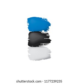 Estonia flag, vector illustration on a white background