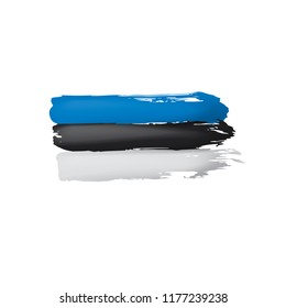 Estonia flag, vector illustration on a white background