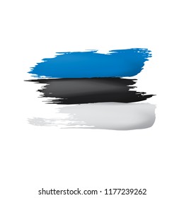 Estonia flag, vector illustration on a white background