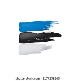 Estonia flag, vector illustration on a white background