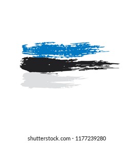 Estonia flag, vector illustration on a white background