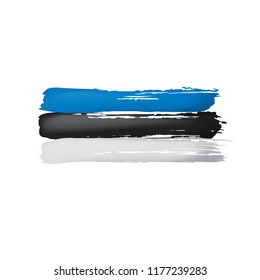 Estonia flag, vector illustration on a white background