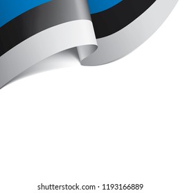 Estonia flag, vector illustration on a white background