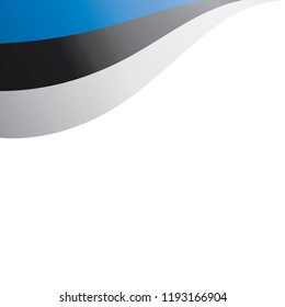 Estonia flag, vector illustration on a white background