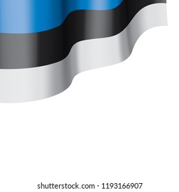 Estonia flag, vector illustration on a white background