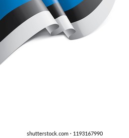 Estonia flag, vector illustration on a white background