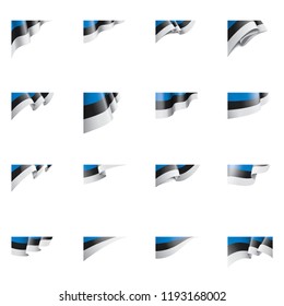 Estonia flag, vector illustration on a white background