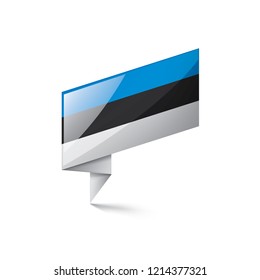 Estonia flag, vector illustration on a white background