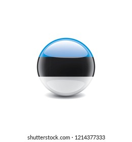 Estonia flag, vector illustration on a white background