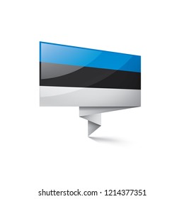 Estonia flag, vector illustration on a white background