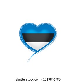 Estonia flag, vector illustration on a white background