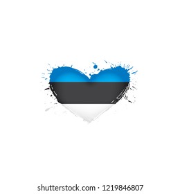 Estonia flag, vector illustration on a white background