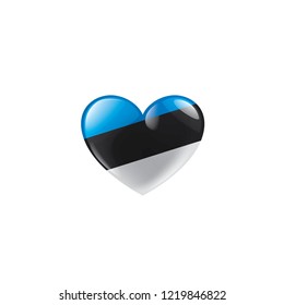 Estonia flag, vector illustration on a white background