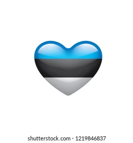 Estonia flag, vector illustration on a white background