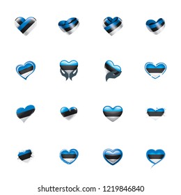 Estonia flag, vector illustration on a white background