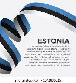 Estonia flag, vector illustration on a white background