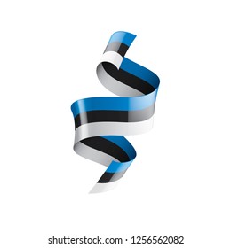 Estonia flag, vector illustration on a white background