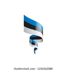 Estonia flag, vector illustration on a white background