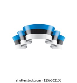 Estonia flag, vector illustration on a white background
