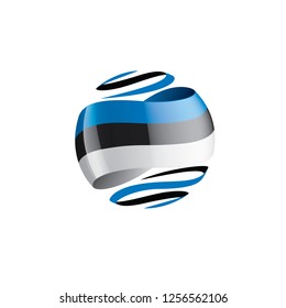 Estonia flag, vector illustration on a white background