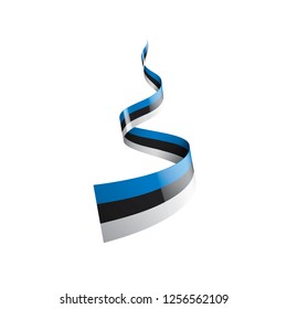 Estonia flag, vector illustration on a white background