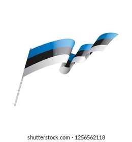 Estonia flag, vector illustration on a white background