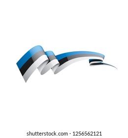 Estonia flag, vector illustration on a white background