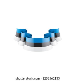 Estonia flag, vector illustration on a white background