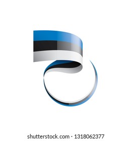 Estonia flag, vector illustration on a white background