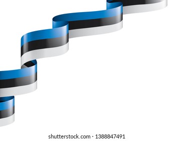 Estonia flag, vector illustration on a white background