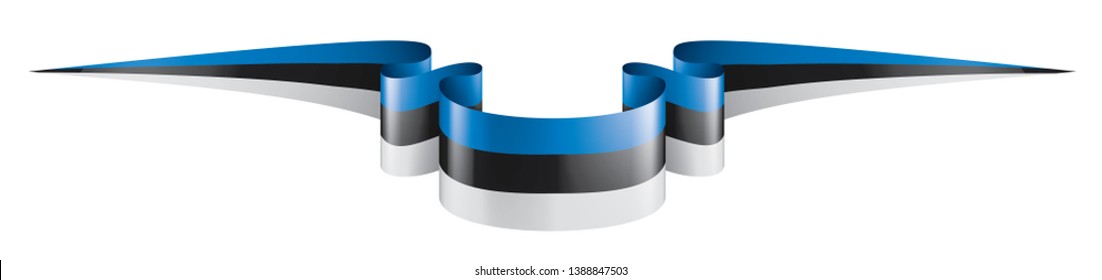 Estonia flag, vector illustration on a white background