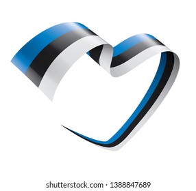 Estonia flag, vector illustration on a white background