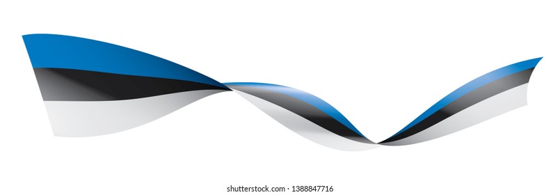 Estonia flag, vector illustration on a white background