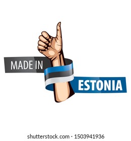 Estonia flag, vector illustration on a white background