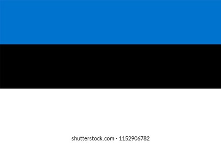 Estonia Flag, Vector image and icon