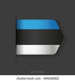 Estonia flag vector ribbon