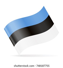 Estonia Flag Vector Waving Icon - Illustration